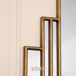Gold Fan Art Deco Wall Mirror 90cm x 59cm statement vintage retro sectioned
