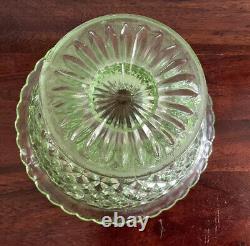 Gorgeous Large Vintage Art Deco Depression Green Glass Vase