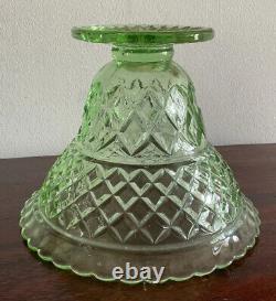 Gorgeous Large Vintage Art Deco Depression Green Glass Vase