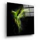 Green Parrot Square Glass Wall Art Home Deco Interior House Living Bed Room Gift