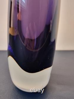 Gunnar Nylund Strombergshyttan B894 Purple Sommerso Glass Vase 26cm Signed