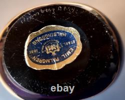 Gunnar Nylund Strombergshyttan B894 Purple Sommerso Glass Vase 26cm Signed