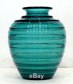 HUGE! 1920's 1930's ANTIQUE Vintage DAUM Modernist ART DECO Glass Vase / SIGNED