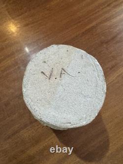 Hand Made Textured Glass Vase by Viv Robertson Out of Gweall Teag Cornwall 24cm