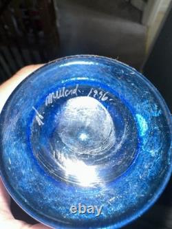 Hand-blown studio art glass jug by British glass artist Helen Millard in 1996