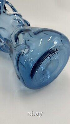 Handblown Blue Glass Vase