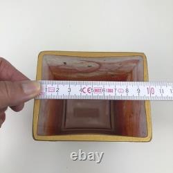 Handcrafted Art Glass Textured Glassware Vase Sunset Sunrise Design Abstract Art