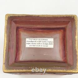 Handcrafted Art Glass Textured Glassware Vase Sunset Sunrise Design Abstract Art