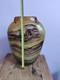 Handmade Don Bagwell Brown/beige Marbleized Studio Art Glass Large Vase