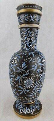 Harrach 19th Century enamel painted and gilt art glass vase