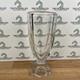 Heavy Clear Lead Crystal Paneled Tapered Flower Vase Square Pedestal Base 10.5in