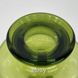 Holmegaard Denmark Green Vase Per Lutken circa 1955 1963 hand blown