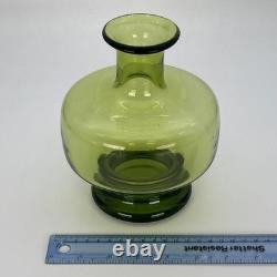Holmegaard Denmark Green Vase Per Lutken circa 1955 1963 hand blown