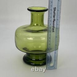 Holmegaard Denmark Green Vase Per Lutken circa 1955 1963 hand blown