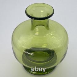 Holmegaard Denmark Green Vase Per Lutken circa 1955 1963 hand blown