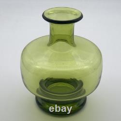 Holmegaard Denmark Green Vase Per Lutken circa 1955 1963 hand blown