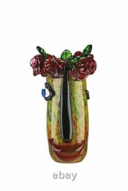 Huge 31.5cm Art Glass Picasso Tribute Grotesque Abstract Glass Vase