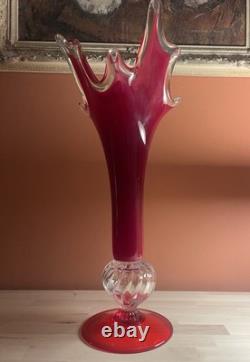Huge 54cm Mud Central Art Glass Vase