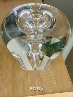 Huge Buxton and Kutch Signed Faceted Glass Vase 4kg! 7.5 inches