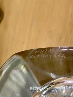 Huge Buxton and Kutch Signed Faceted Glass Vase 4kg! 7.5 inches
