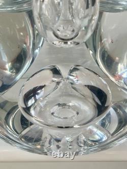 Huge Buxton and Kutch Signed Faceted Glass Vase 4kg! 7.5 inches