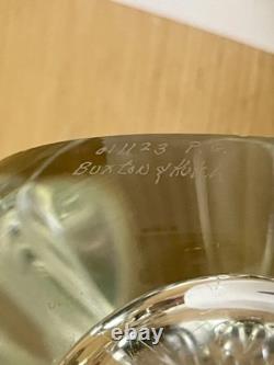 Huge Buxton and Kutch Signed Faceted Glass Vase 4kg! 7.5 inches