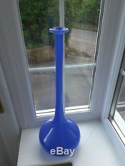 Huge Handmade Vintage Empoli Italian Art Glass Bottle Vase