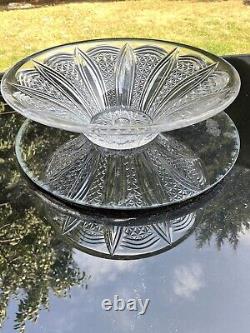 Huge Rare Stuart Crystal Glass Ludwig Kny 1930's Art Deco Bowl Vase 39cm 6KG