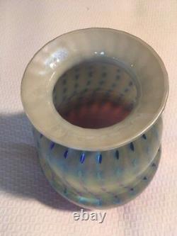 Igor Muller Tri-colored Hand Blown Glass Vase Signed By Artist