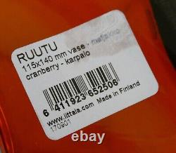 Iittala Finland R&E Bouroullec Cranberry Glass Ruutu Vase (BNIB)