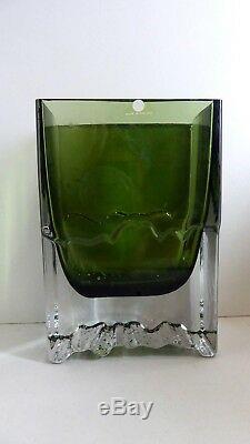 Iittala Finland Scandinavian Green Art Glass Vase MID Century Design