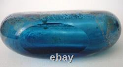 Isle Of Wight Glass C1993 Azure Blue Azurine Small Lollipop Vase No Label