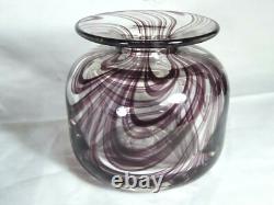 Isle Of Wight Studio Glass Vase With Early Coach Bolt Pontil Michael Harris