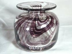 Isle Of Wight Studio Glass Vase With Early Coach Bolt Pontil Michael Harris