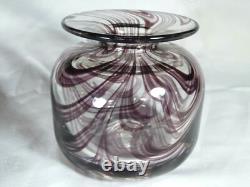 Isle Of Wight Studio Glass Vase With Early Coach Bolt Pontil Michael Harris