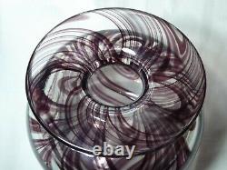 Isle Of Wight Studio Glass Vase With Early Coach Bolt Pontil Michael Harris