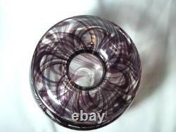 Isle Of Wight Studio Glass Vase With Early Coach Bolt Pontil Michael Harris