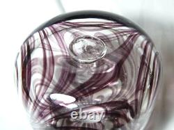 Isle Of Wight Studio Glass Vase With Early Coach Bolt Pontil Michael Harris