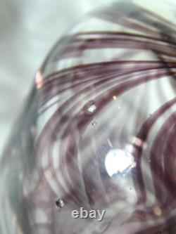 Isle Of Wight Studio Glass Vase With Early Coach Bolt Pontil Michael Harris