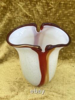 Italian Design Murano Artistic Glass Vase, 1980s