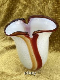 Italian Design Murano Artistic Glass Vase, 1980s