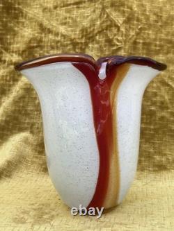 Italian Design Murano Artistic Glass Vase, 1980s