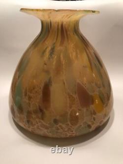 Italian Mid Century Maestri Vetrai Art Glass Vase Large Colourful Blown Glass