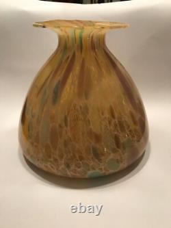 Italian Mid Century Maestri Vetrai Art Glass Vase Large Colourful Blown Glass