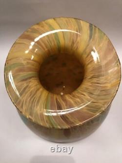 Italian Mid Century Maestri Vetrai Art Glass Vase Large Colourful Blown Glass