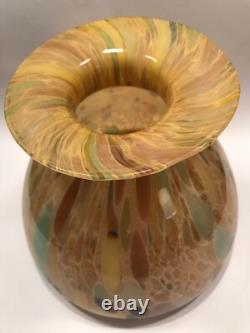 Italian Mid Century Maestri Vetrai Art Glass Vase Large Colourful Blown Glass