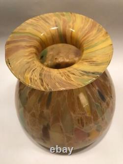 Italian Mid Century Maestri Vetrai Art Glass Vase Large Colourful Blown Glass