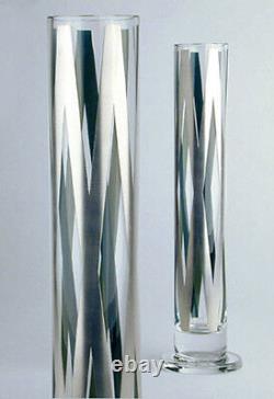 Italian hand blown glass & silver vases Sottsass Associati for Egizia