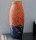 Jean Noverdy P&acirc;te De Verre Art Nouveau Glass Vase, Signed. France Antique