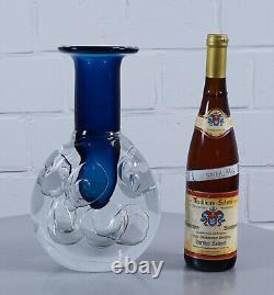 Jaroslav Svoboda Design Vase Glass Vase Glass Art Blue with Air Includes